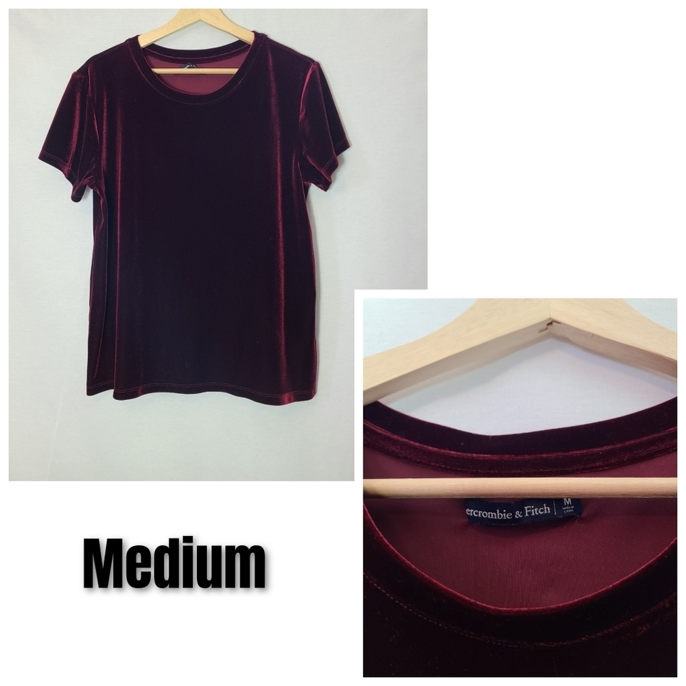 Abercrombie and Fitch velvet tee- Size medium